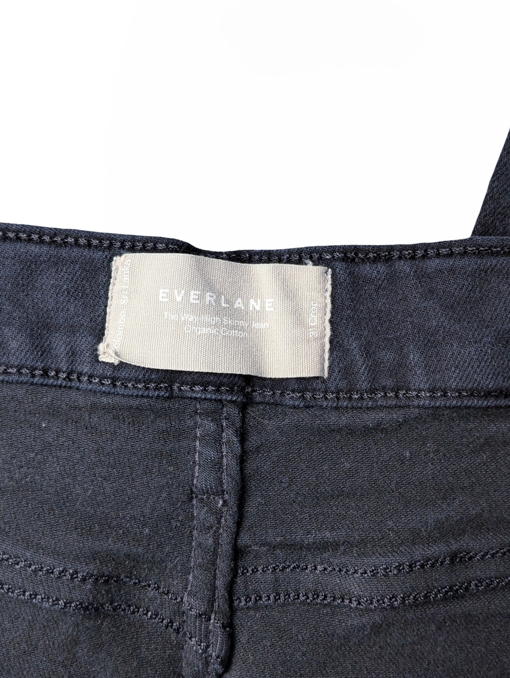 EVERLANE The Way-High Skinny Jean Worn-in Black Denim Size 31 Crop - Picture 4 of 6
